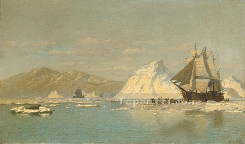 Off Greenland boat seascape William Bradford Oil Paintings